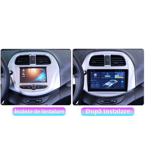 Navigatie dedicata Chevrolet Spark Beat 2018-2020, 4GB RAM 32GB ROM, Octacore, Android 14, Display QLED 1K 9", DSP, Carplay&Android Auto, SIM 4G, Bluetooth, Ventilator Activ [4]