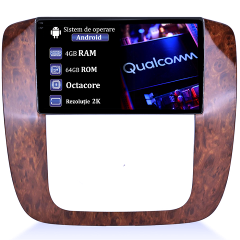 Navigatii Dedicate - Navigatie dedicata Chevrolet Tahoe 2012, 4GB RAM 64GB ROM, Procesor Qualcomm Octacore, Android 14, Rezolutie 2K, Display QLED 9", DSP, Carplay&Android Auto, SIM 4G