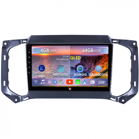 TrailBlazer 2017-2019 - Navigatie dedicata Chevrolet TrailBlazer 2017-2019, Android 14, Wireless Carplay si Android auto 4GB RAM 64GB ROM, Display QLED 1K, 9 inch, Microfon Extern, QLED 1K,