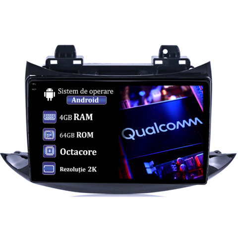 Trax 2013-2020 - Navigatie dedicata Chevrolet Trax 2013-2020, 4GB RAM 64GB ROM, Procesor Qualcomm Octacore, Android 14, Rezolutie 2K, Display QLED 9", DSP, Carplay&Android Auto, SIM 4G