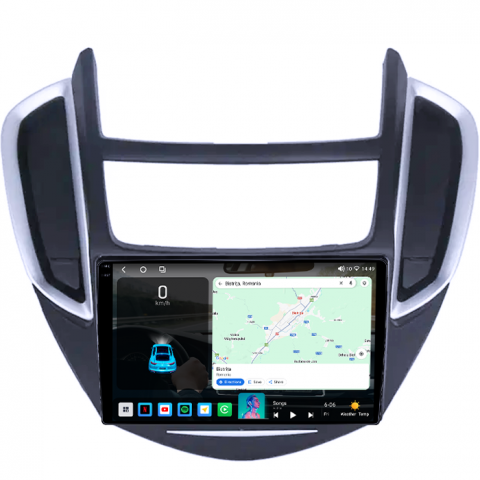 Navigatie dedicata Chevrolet Trax Tracker 2014-2016, 4GB RAM 64GB ROM, Octacore, Android 14, Display QLED 1K 9", Carplay&Android Auto, SIM 4G, Ventilator Activ [1]