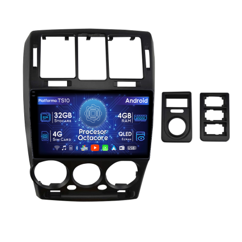 GETZ 2002-2011 - Navigatie dedicata Hyundai Getz 2002-2011, 4GB RAM 32GB ROM, Octacore, Android 14, Display QLED  9", DSP, Carplay&Android Auto, SIM 4G, Bluetooth, Ventilator Activ
