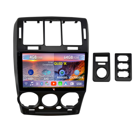 GETZ 2002-2011 - Navigatie dedicata Hyundai Getz 2002-2011, 4GB RAM 64GB ROM, Octacore, Android 14, Display QLED 9", DSP, Carplay&Android Auto, SIM 4G, Ventilator Activ