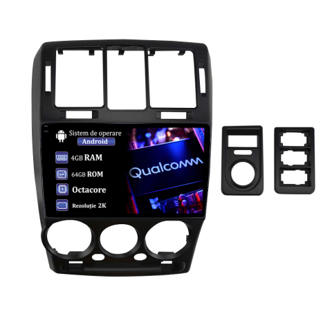 Navigatii Dedicate - Navigatie dedicata Hyundai Getz 2002-2011, 4GB RAM 64GB ROM, Procesor Qualcomm Octacore, Android 14, Rezolutie 2K, Display QLED 9", DSP, Carplay&Android Auto, SIM