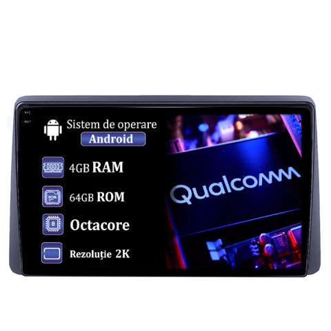 Dacia Duster  2018-2022 - Navigatie dedicata Renault Duster Arkana 2019, Duster 2017-2022, 4GB RAM 64GB ROM, Procesor Qualcomm Octacore, Android 15, Rezolutie 2K, Display QLED 9", DSP, Carplay&Android Auto, SIM
