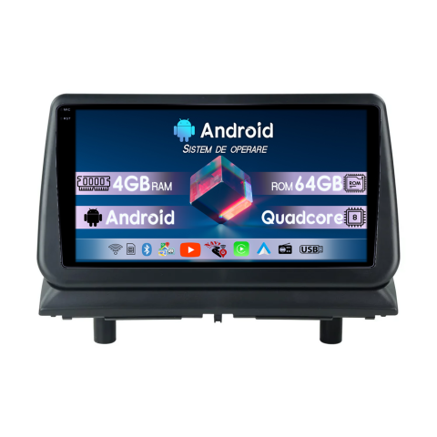 Nitro 2006-2012 - Navigatie dedicata Dodge Nitro 2006-2012, 4GB RAM 64GB ROM, Quadcore, Android 14, Display QLED  9", DSP, Carplay&Android Auto, Suport camere AHD