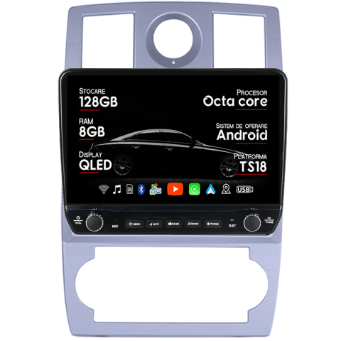 Navigatie dedicata Chrysler 300C 2004-2011 Tesla cu butoane rotative model 2024, 4GB RAM 64GB ROM, Procesor Quadcore, Android 14, Display QLED 10", DSP, Carplay&Android Auto [7]