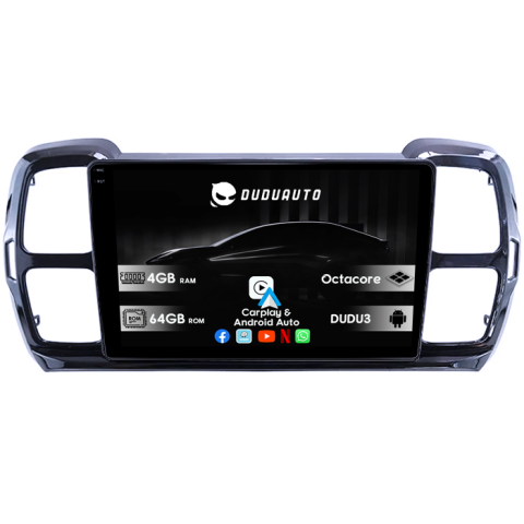Navigatii Dedicate - Navigatie dedicata Citroen C5 Aircross 2018+ DUDU3, 4GB RAM 64GB ROM, Octacore, Platforma 8581, Android, Display QLED 9", DSP, Carplay&AndroidAuto