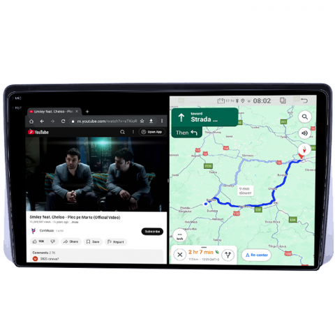 Navigatie dedicata Chrysler Grand Voyager 2013-2016, 4GB RAM 64GB ROM, Quadcore, Android 14, Display QLED 1K 9", DSP, Carplay&Android Auto, Suport camere AHD [3]