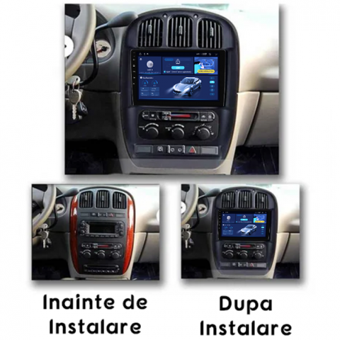 Navigatie dedicata Chrysler Pacifica 2006-2012/Dodge Caravan, 8GB RAM 128GB ROM, Octacore, Platforma 7862,Android 13, Display QLED 9”, Suporta camera 360º, DSP, Carplay&Android Auto, SIM 4G, Ventilato [2]