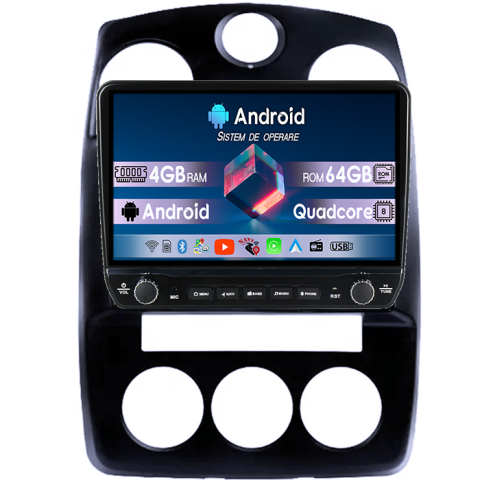 Chrysler PT Cruiser 2005-2010 - Navigatie dedicata Chrysler PT Cruiser 2005-2010, Tesla cu butoane rotative model 2024, 4GB RAM 64GB ROM, Procesor Quadcore, Android 14, Display QLED 10", DSP, Carplay&Android Auto