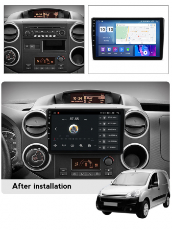 Navigatie dedicata Citroen Berlingo 2008-2009, 4GB RAM 64GB ROM, Octacore, Android 14, Display QLED 1K 9", Carplay&Android Auto, SIM 4G, Ventilator Activ [6]