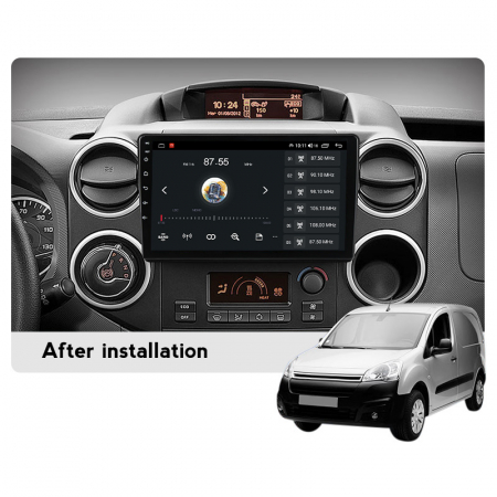 Navigatie dedicata Citroen Berlingo 2008-2009, 4GB RAM 64GB ROM, Octacore, Android 14, Display QLED 1K 9", Carplay&Android Auto, SIM 4G, Ventilator Activ [5]