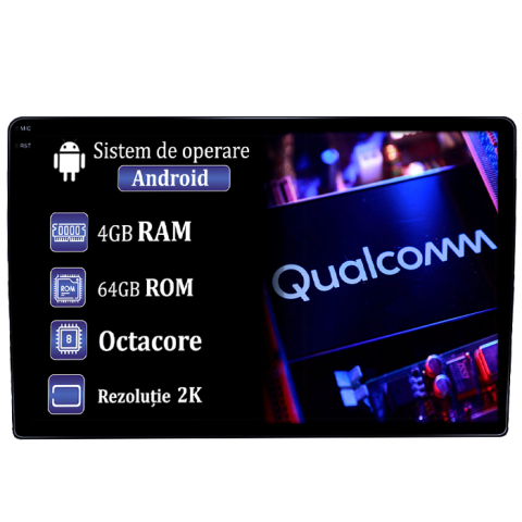 Citroen - Navigatie dedicata Citroen Berlingo 2008-2019, 4GB RAM 64GB ROM, Procesor Qualcomm Octacore, Android 14, Rezolutie 2K, Display QLED 9", DSP, Carplay&Android Auto, SIM 4G