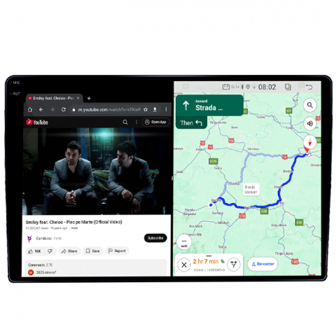 Navigatie dedicata Citroen Berlingo 2008-2019, 4GB RAM 64GB ROM, Quadcore, Android 14, Display QLED 1K 9", DSP, Carplay&Android Auto, Suport camere AHD [3]