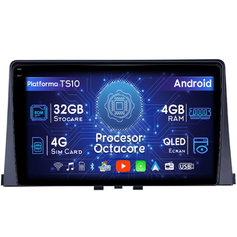 Citroen - Navigatie dedicata Citroen Berlingo 2018-2020, 4GB RAM 32GB ROM, Octacore, Android 14, Display QLED 1K 9", DSP, Carplay&Android Auto, SIM 4G, Bluetooth, Ventilator Activ