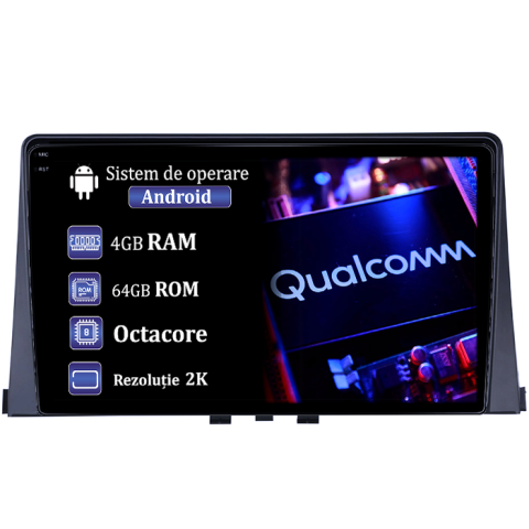Citroen - Navigatie dedicata Citroen Berlingo 2018-2020, 4GB RAM 64GB ROM, Procesor Qualcomm Octacore, Android 14, Rezolutie 2K, Display QLED 9", DSP, Carplay&Android Auto, SIM 4G