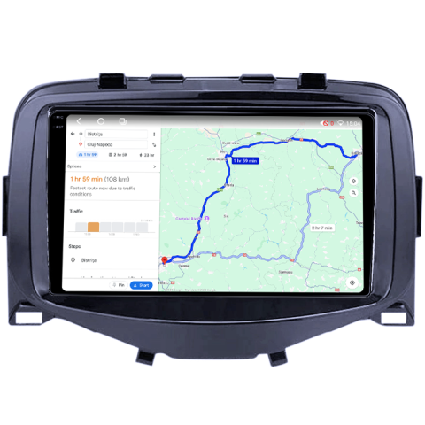 Navigatie dedicata Citroen C1 2016, 4GB RAM 64GB ROM, Procesor Qualcomm Octacore, Android 14, Rezolutie 2K, Display QLED 9", DSP, Carplay&Android Auto, SIM 4G [5]