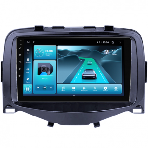 Navigatie dedicata Citroen C1 2016, 8GB RAM 128GB ROM, Octacore, Platforma TS18, Android 13, Display QLED 9”, Suporta camera 360º, DSP, Carplay&Android Auto, SIM 4G, Ventilator Activ [2]