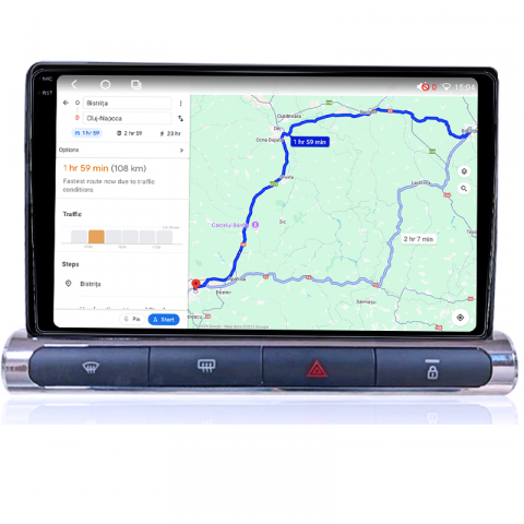 Navigatie dedicata Citroen C3 2018-2023, 4GB RAM 64GB ROM, Octacore, Android 14, Display QLED 1K 9", Carplay&Android Auto, SIM 4G, Ventilator Activ [3]