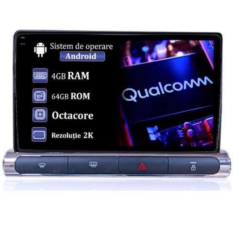 C3 2018-2023 - Navigatie dedicata Citroen C3 2018-2023, 4GB RAM 64GB ROM, Procesor Qualcomm Octacore, Android 14, Rezolutie 2K, Display QLED 9", DSP, Carplay&Android Auto, SIM 4G