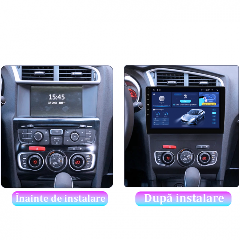 Navigatie dedicata Citroen C4L 2013-2016, 4GB RAM 64GB ROM, Quadcore, Android 14, Display QLED 1K 10", DSP, Carplay&Android Auto, Suport camere AHD [2]