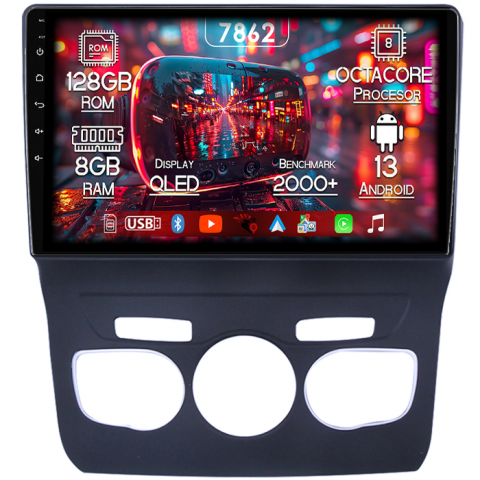 Citroen - Navigatie dedicata Citroen C4L 2013-2016, 8GB RAM 128GB ROM, Octacore, Platforma 7862,Android 13, Display QLED 10”, Suporta camera 360º, DSP, Carplay&Android Auto, SIM 4G, Ventilator Activ