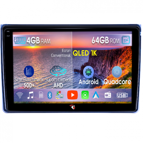C5 2008-2017 - Navigatie dedicata Citroen C5 2008-2017, 4GB RAM 64GB ROM, Octacore, Android 14, Display QLED 1K 10", Carplay&Android Auto, SIM 4G, Ventilator Activ