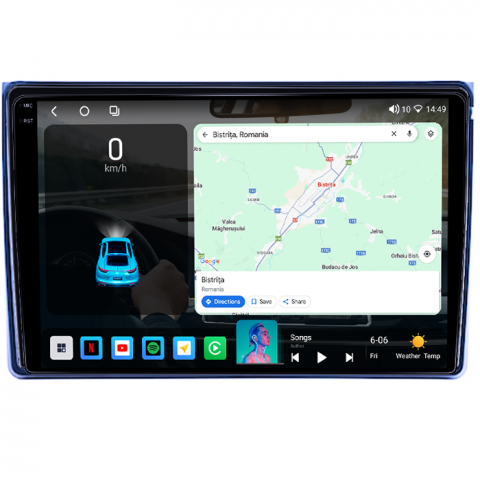 Navigatie dedicata Citroen C5 2008-2017, 4GB RAM 64GB ROM, Octacore, Android 14, Display QLED 1K 10", Carplay&Android Auto, SIM 4G, Ventilator Activ [1]