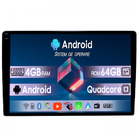 Citroen - Navigatie dedicata Citroen C5 2008-2017, 4GB RAM 64GB ROM, Quadcore, Android 14, Display QLED 1K 10", DSP, Carplay&Android Auto, Suport camere AHD