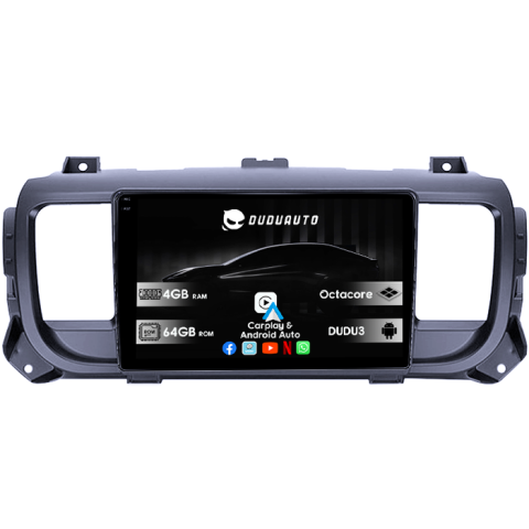 Navigatii Dedicate - Navigatie dedicata Citroen Jumpy 2016-2021 DUDU3, 4GB RAM 64GB ROM, Octacore, Platforma 8581, Android, Display QLED 9", DSP, Carplay&AndroidAuto