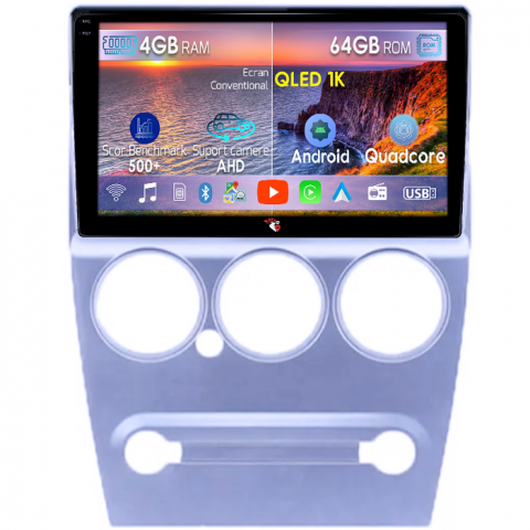 Citroen - Navigatie dedicata Citroen Elysee 2008-2014, 4GB RAM 64GB ROM, Octacore, Android 14, Display QLED 1K 9", Carplay&Android Auto, SIM 4G, Ventilator Activ