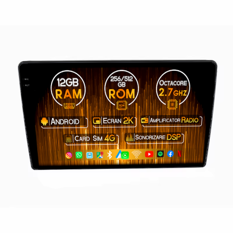 Astra G (1998-2004) - Navigatie dedicata Opel Astra G 1998-2004, 12GB RAM 256GB ROM, Android, Rezolutie 2K, Display QLED, 9", DSP, Carplay, Android Auto, Internet, Youtube, Waze, Wi Fi, USB