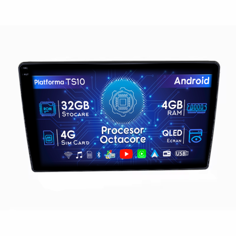 Astra G (1998-2004) - Navigatie dedicata Opel Astra G 1998-2004, 4GB RAM 32GB ROM, Octacore, Android, Display QLED  9", DSP, Carplay&Android Auto, SIM 4G, Bluetooth, Ventilator Activ