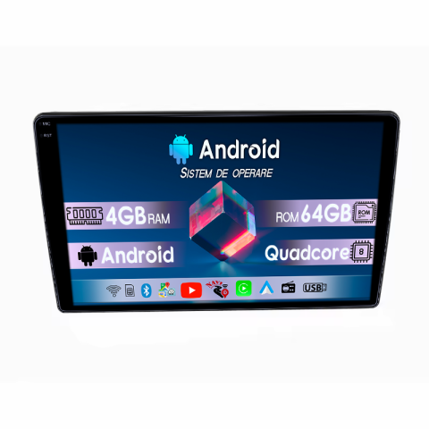 Astra G (1998-2004) - Navigatie dedicata Opel Astra G 1998-2004, 4GB RAM 64GB ROM, Quadcore, Android, Display QLED  9", DSP, Carplay&Android Auto, Suport camere AHD