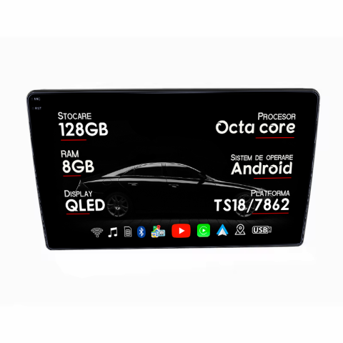 Astra G (1998-2004) - Navigatie dedicata Opel Astra G 1998-2004, 8GB RAM 128GB ROM, Octacore, Platforma TS18, Android, Display QLED 9", Suporta camera 360", DSP, Carplay&AndroidAuto
