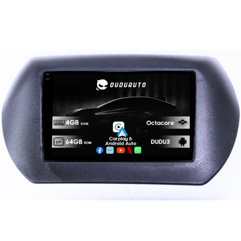 Navigatii Dedicate - Navigatie dedicata Fiat Fiorino 2008/Citroen Nemo/Peugeot Bipper DUDU3, 4GB RAM 64GB ROM, Octacore, Platforma 8581, Android, Display QLED 9", DSP, Carplay&AndroidAuto