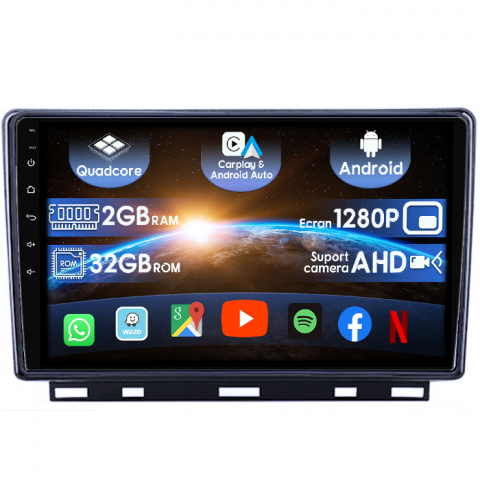 Navigatii 2GB RAM - (Resigilata) Navigatie dedicata Clio 5, 2GB RAM 32GB ROM, Quad Core, Display 9" IPS Full HD, Carplay&Android Auto, Android 14, , Suport camere AHD