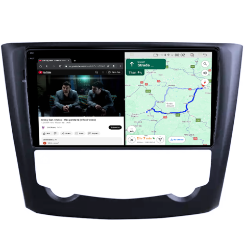 Navigatie dedicata Renault Corega 2016, 8GB RAM 128GB ROM, Octacore, Platforma TS18, Android 14, Display QLED 9", Suporta camera 360", DSP, Carplay&Android Auto, SIM 4G, Ventilator Activ [3]