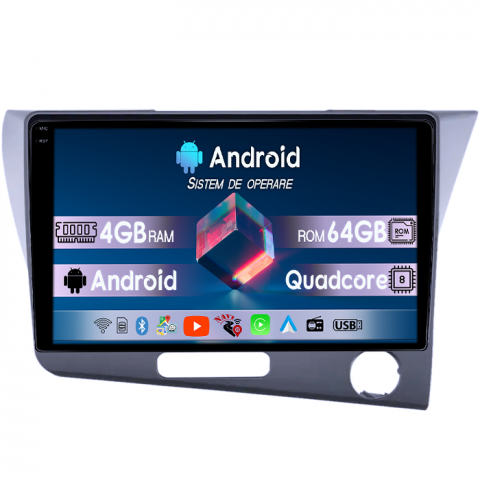 CR-Z - Navigatie dedicata Honda CR-Z, 4GB RAM 64GB ROM, Quadcore, Android 14, Display QLED 1K 9", DSP, Carplay&Android Auto, Suport camere AHD