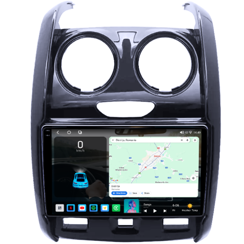 Navigatie dedicata Dacia Duster 2015, 4GB RAM 64GB ROM, Procesor Qualcomm Octacore, Android 14, Rezolutie 2K, Display QLED 9", DSP, Carplay&Android Auto, SIM 4G [1]