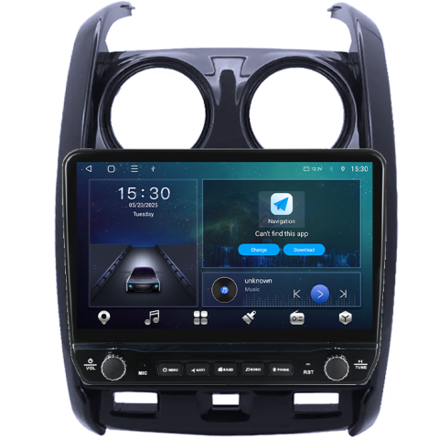 Navigatie dedicata Dacia Duster 2015 Tesla cu butoane rotative model 2024, 4GB RAM 64GB ROM, Procesor Quadcore, Android 14, Display QLED 10", DSP, Carplay&Android Auto [4]