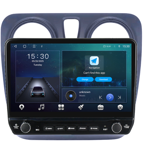 Navigatie dedicata Dokker 2012+, Lodgy (2012-) Tesla cu butoane rotative model 2024, 4GB RAM 64GB ROM, Procesor Quadcore, Android 14, Display QLED 10", DSP, Carplay&Android Auto [4]