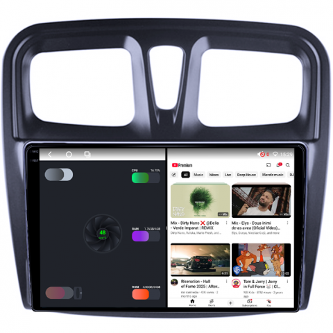 Navigatie dedicata Dacia Logan 2 2012-2019, 4GB RAM 64GB ROM, Octacore, Android 14, Display QLED 1K 10", Carplay&Android Auto, SIM 4G, Ventilator Activ [2]