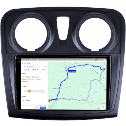 Navigatie dedicata Dacia Logan 2 2012-2019, 4GB RAM 64GB ROM, Quadcore, Android 14, Display QLED 1K 9", DSP, Carplay&Android Auto, Suport camere AHD [3]