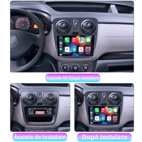 Navigatie dedicata Dacia Logan 2 2012-2019, 4GB RAM 64GB ROM, Procesor Qualcomm Octacore, Android 14, Rezolutie 2K, Display QLED 10", DSP, Carplay&Android Auto, SIM 4G [6]
