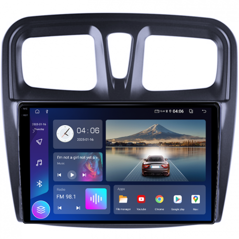 Navigatie dedicata Dacia Logan 2 Clima 2015-2021, 4GB RAM 64GB ROM, Quadcore, Android 14, Display QLED 1K 9", DSP, Carplay&Android Auto, Suport camere AHD [1]