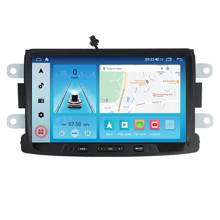 Clio 4 BH98 KH98 2012-2018 - Navigatie dedicata Dacia, 1GB RAM 16GB Stocare, Android 12, Display QLED, 8", DSP, Internet, Youtube , Waze , WIFI, USB