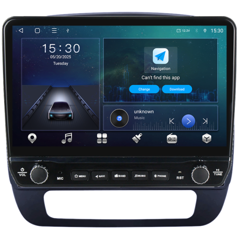 Navigatie dedicata Dacia Spring 2021 Tesla cu butoane rotative model 2024, 4GB RAM 64GB ROM, Procesor Quadcore, Android 14, Display QLED 10", DSP, Carplay&Android Auto [6]