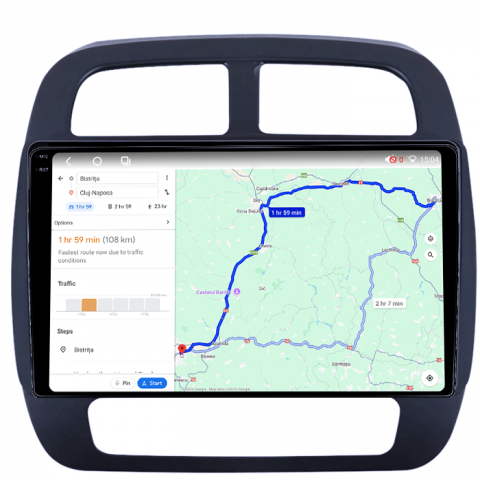 Navigatie dedicata Dacia Spring dupa 2021, 4GB RAM 64GB ROM, Octacore, Android 14, Display QLED 1K 9", Carplay&Android Auto, SIM 4G, Ventilator Activ [4]
